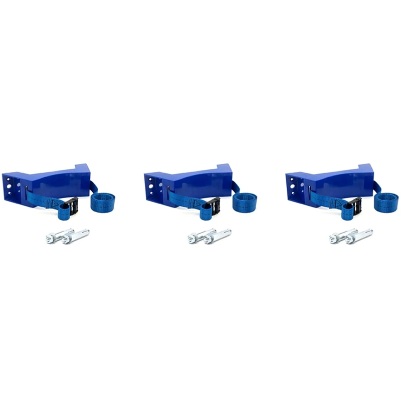 3X Cylinder Mounted Bracket Gas Cylinder Bracket Durable ABS Gas Cylinder Holder For Camper Motorhome RV Caravan,Blue