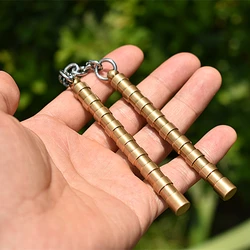 New Brass Begleri Fidget Toys Hand Nunchakus Finger Skill Exercise Paracord Worry Bead Toys