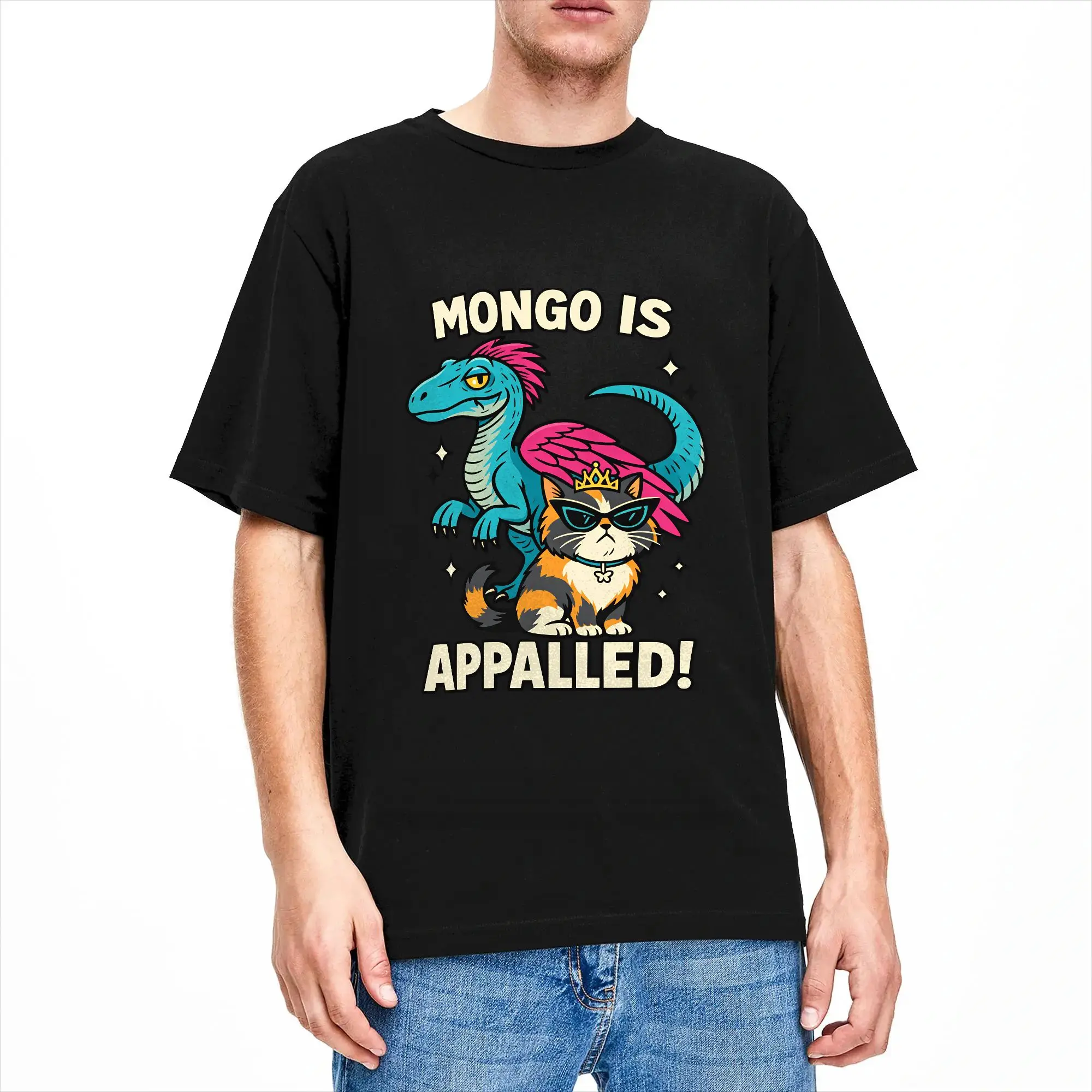 Dungeon Crawler Carl Mongo is Appalled Princess Donut T-Shirts Herren Crazy Cotton Tees O Neck Kurzarm-T-Shirts Erwachsenenbekleidung – Detail 2