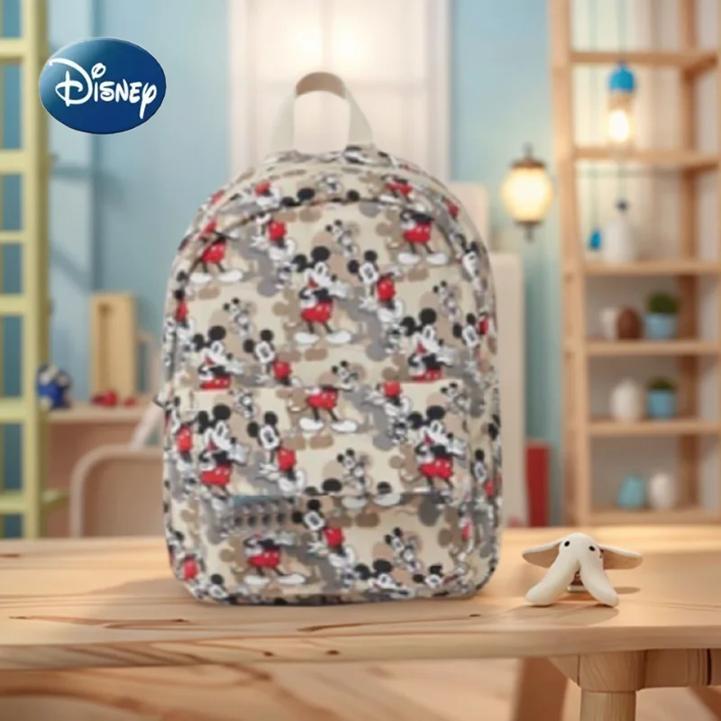 

Mickey Print Children's Backpacks Cute Nylon Mini Back To School Kindergarten Schoolbag Unisex