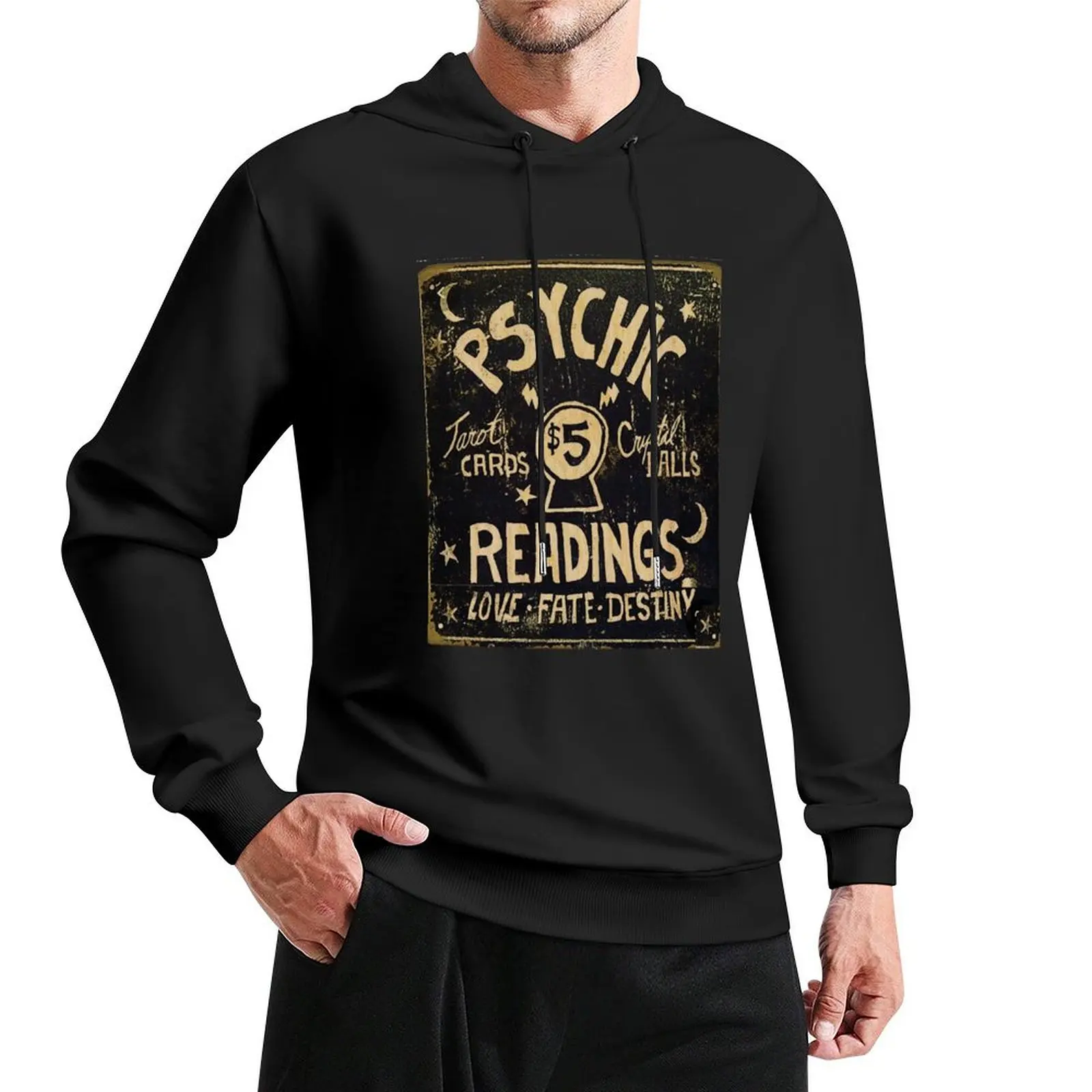 Psychic Readings Sign Pullover Hoodie men's winter sweater blouse autumn new products japanese style graphic hoodies