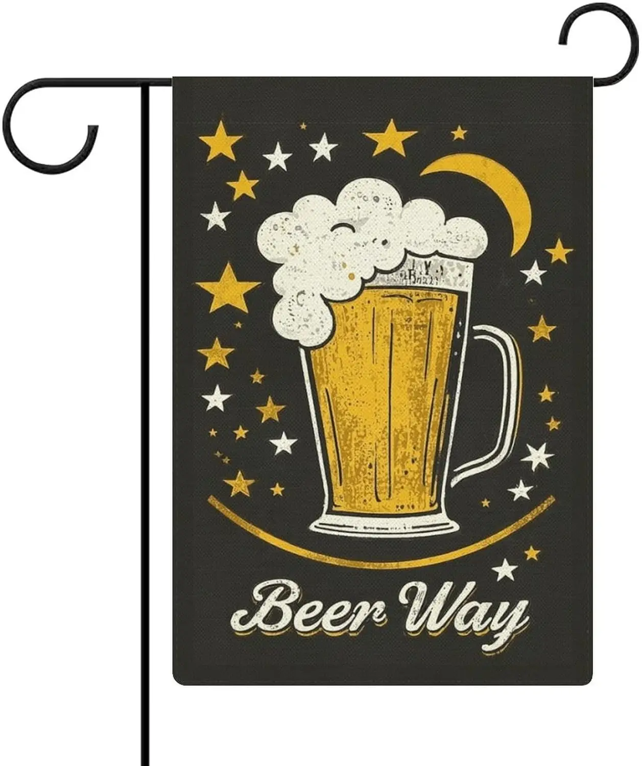 Garden Flag “Beer Way” Double Sided 12x18 In Burlap Seasonal Yard Decoration for Outside Porch IIK AAL HHM WZZ yyi