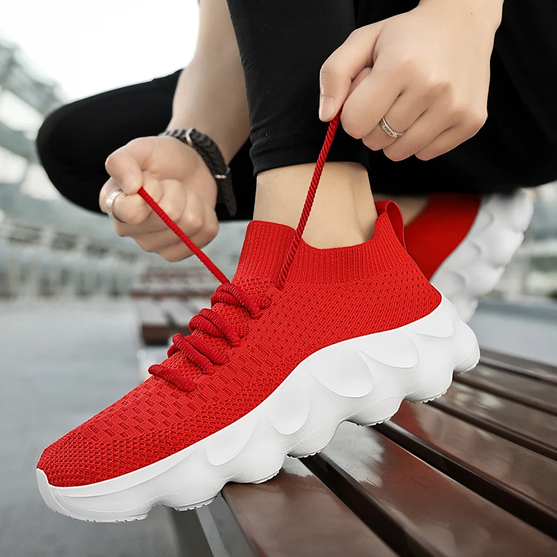 

Unisex High Top Summer Casual Sneakes Chunky Breathable Men Outdoor Jogging Shoes Women Thick Sole Non-Slip Zapatillas New Color