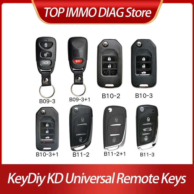 

10PCS KeyDiy KD Universal remote Keys B09-3 B09-3+1 B10-2 B10-3 B10-3+1 B11-2 B11-2+1 B11-3 Work with KD900/KD MINI/KD X2/KD X4