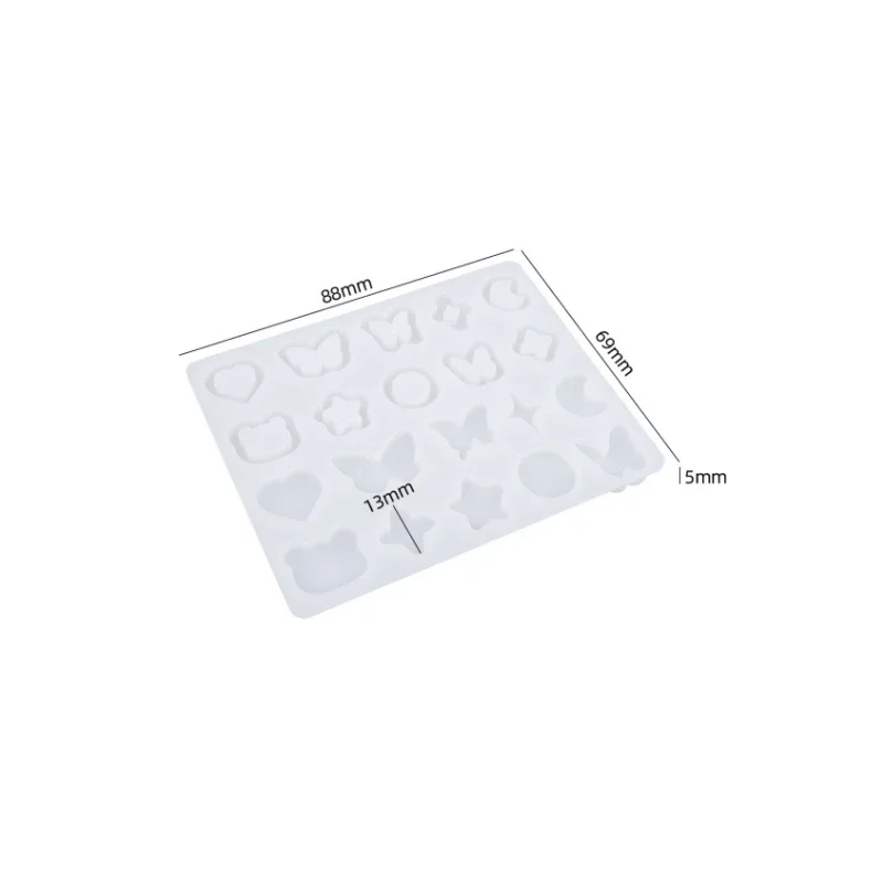 Moule en silicone en résine UV pour bricolage, goutte de cristal, colle, amour, papillon, lune, sable, NING