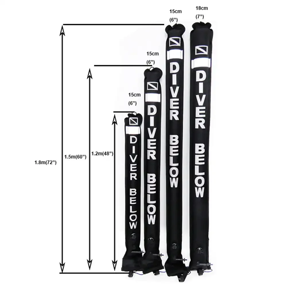 Oppervlaktemarkeringsboei Kleurrijke zichtbaarheid Veiligheid Opblaasbaar Scuba SMB Duikwaarschuwing Duiker onder DSMB Duikveiligheidsuitrusting