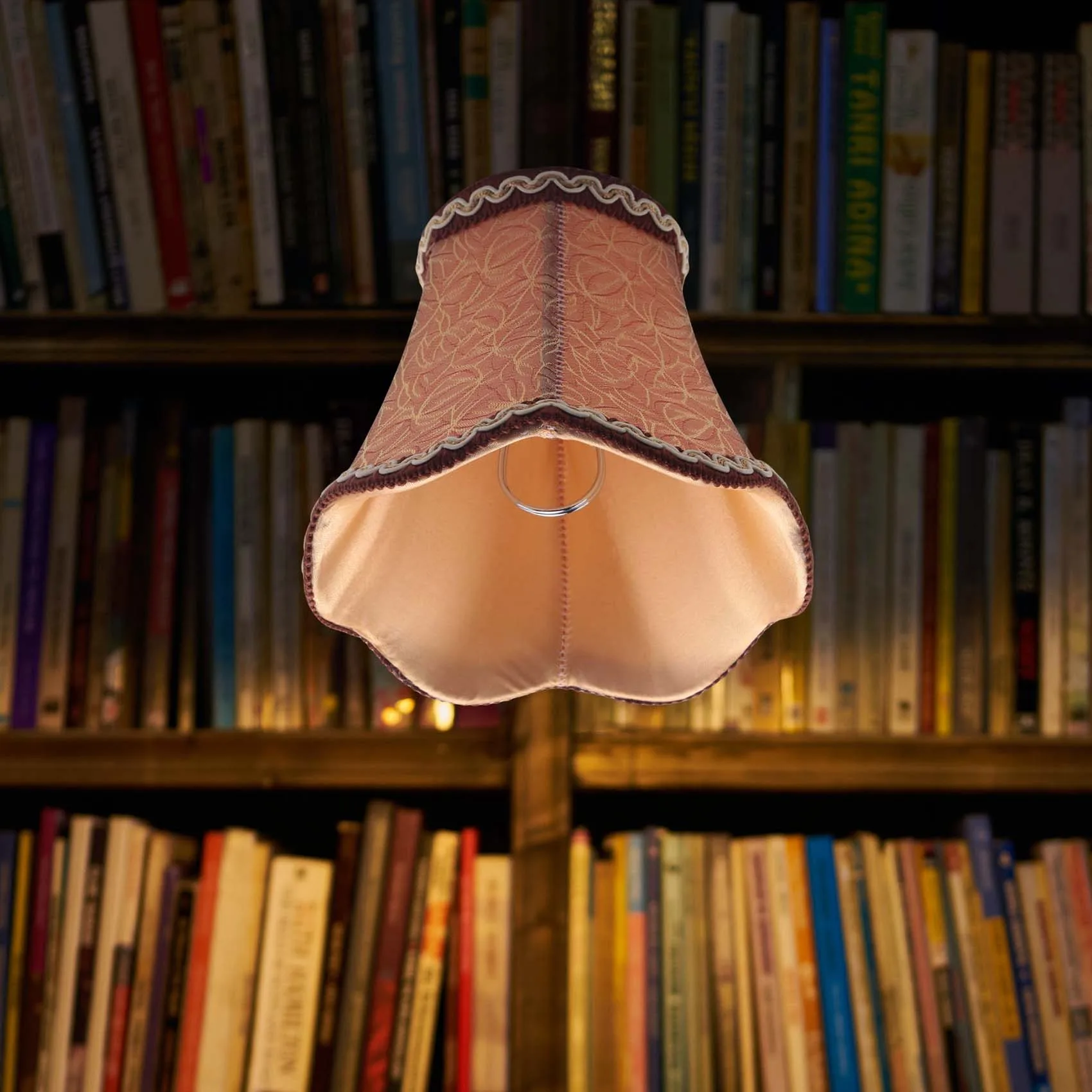 

AFOURT-Chandelier Lamp Shades Fabric Cloth Clip On Light Shades Lamp Cover Drum Shade Lampshade Bulb Cover For Floor Lamp 13Cm