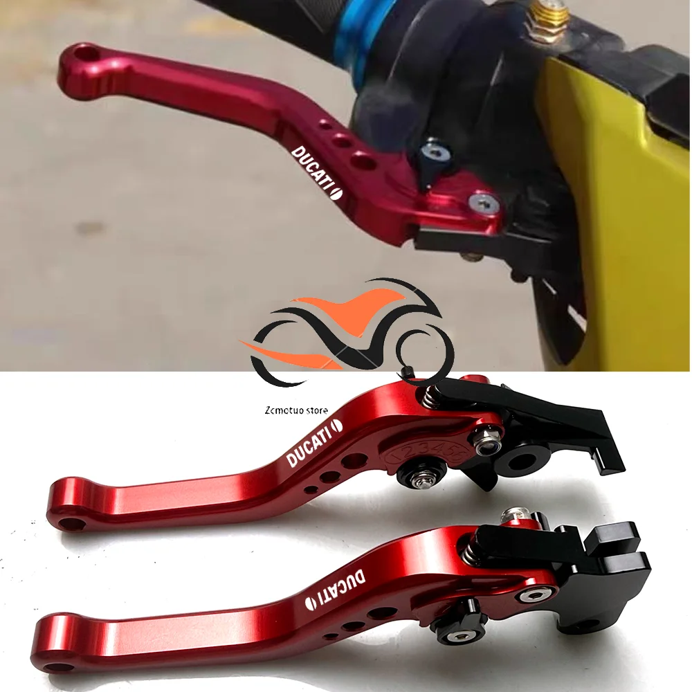 For DUCATI Monster 937/950/1200 1199 1299 959 Panigale V4 V2 Motorcycle Adjustable short Brake Clutch Levers