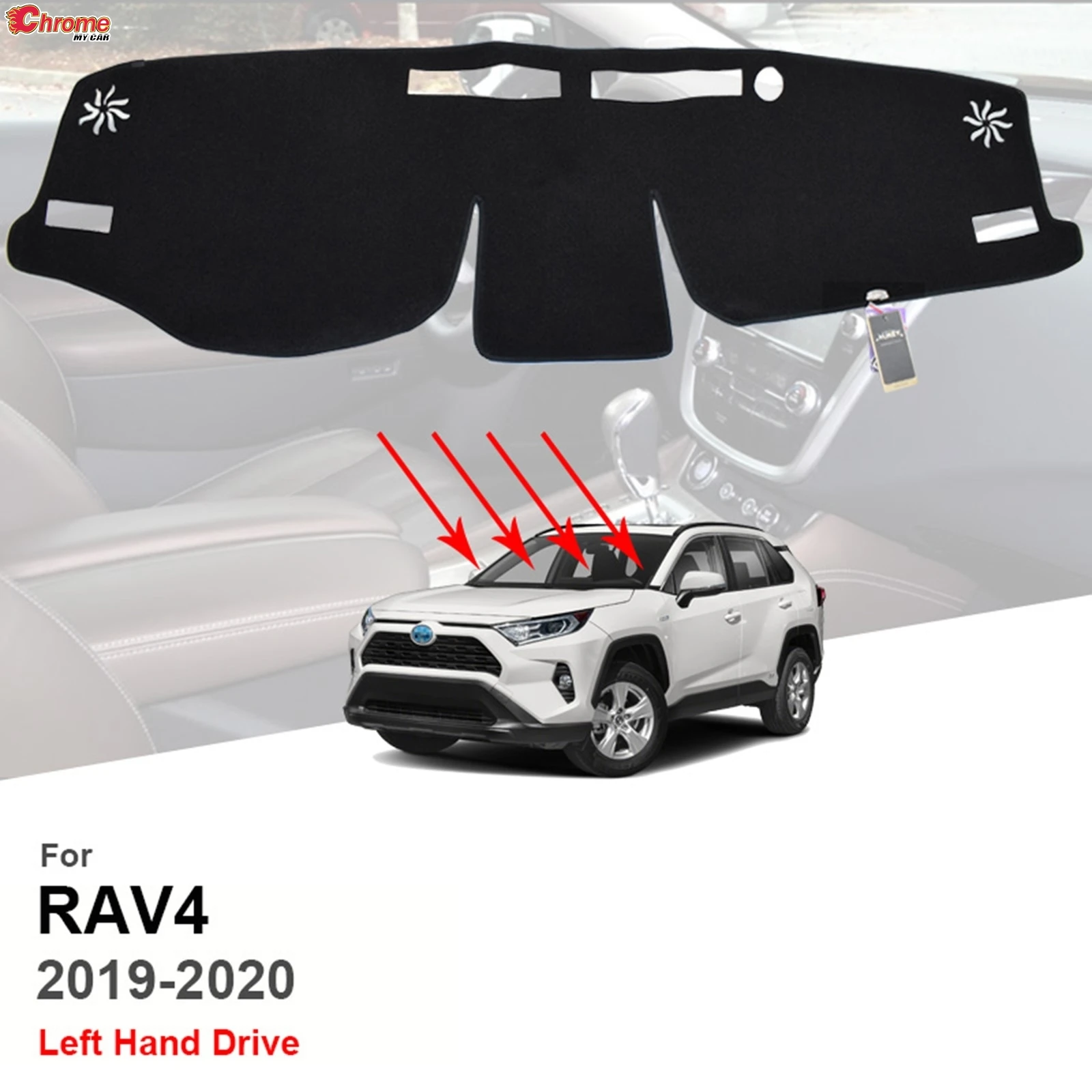 

Коврик для приборной панели XUKEY, Противоскользящий коврик для Toyota RAV4 RAV 4 XA50 2019 2020
