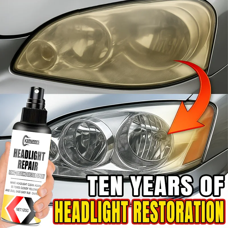 Professional headlight repair agent - improve yellowing, oxidation and atomization - grind lens polishing agent to create cleare