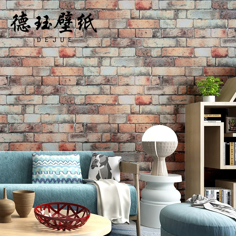 الرجعية ثلاثية الأبعاد الطوب جدار خلفية فو الطوب حجر الملمس الثقافية جدار جدارية لمطعم العتيقة مقهى متجر الملابس غير الذاتي #5