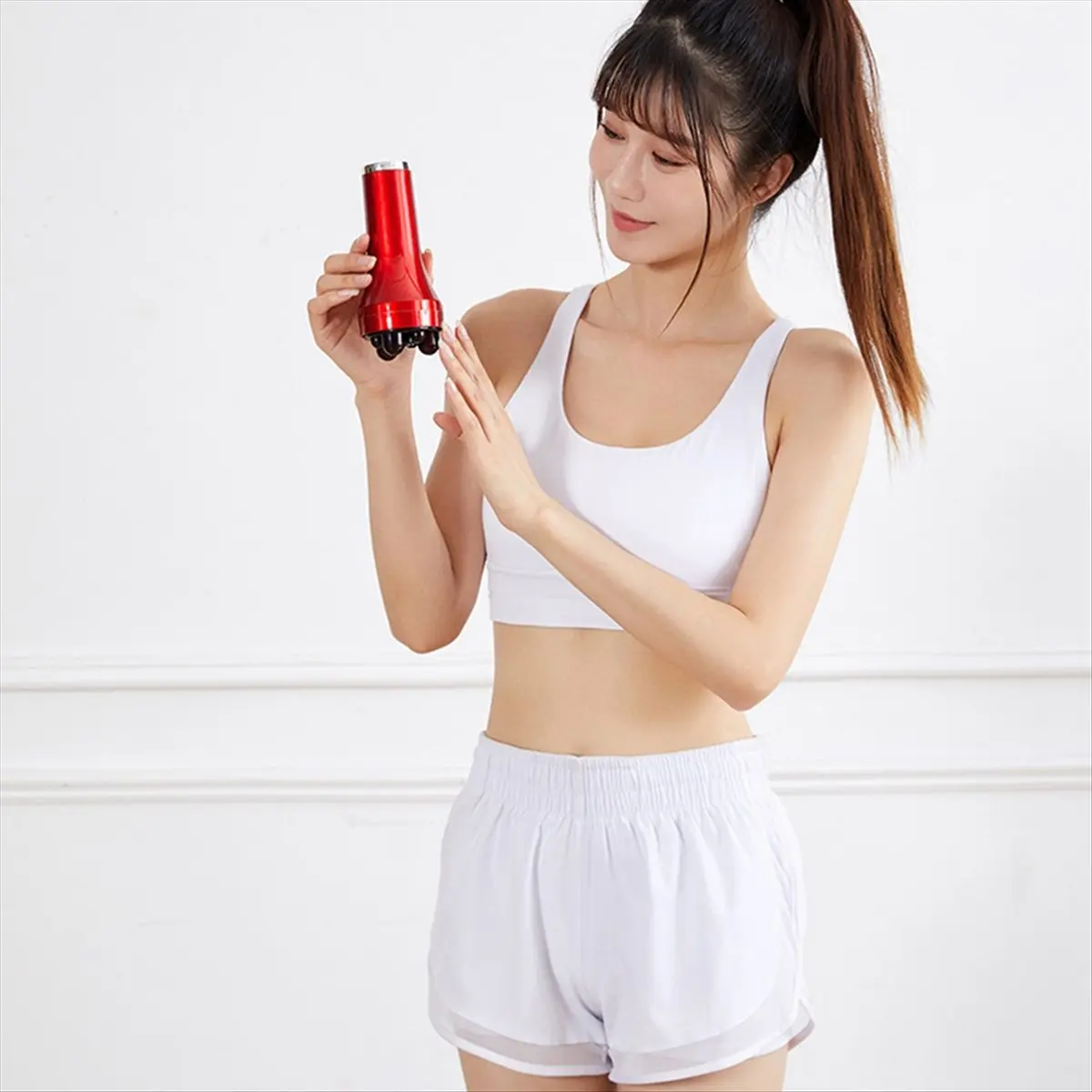 

A38F электрический массажер для похудения тела, вибрация, красный свет, физиотерапия, кровообращение, сжигатель жира, массажер для живота