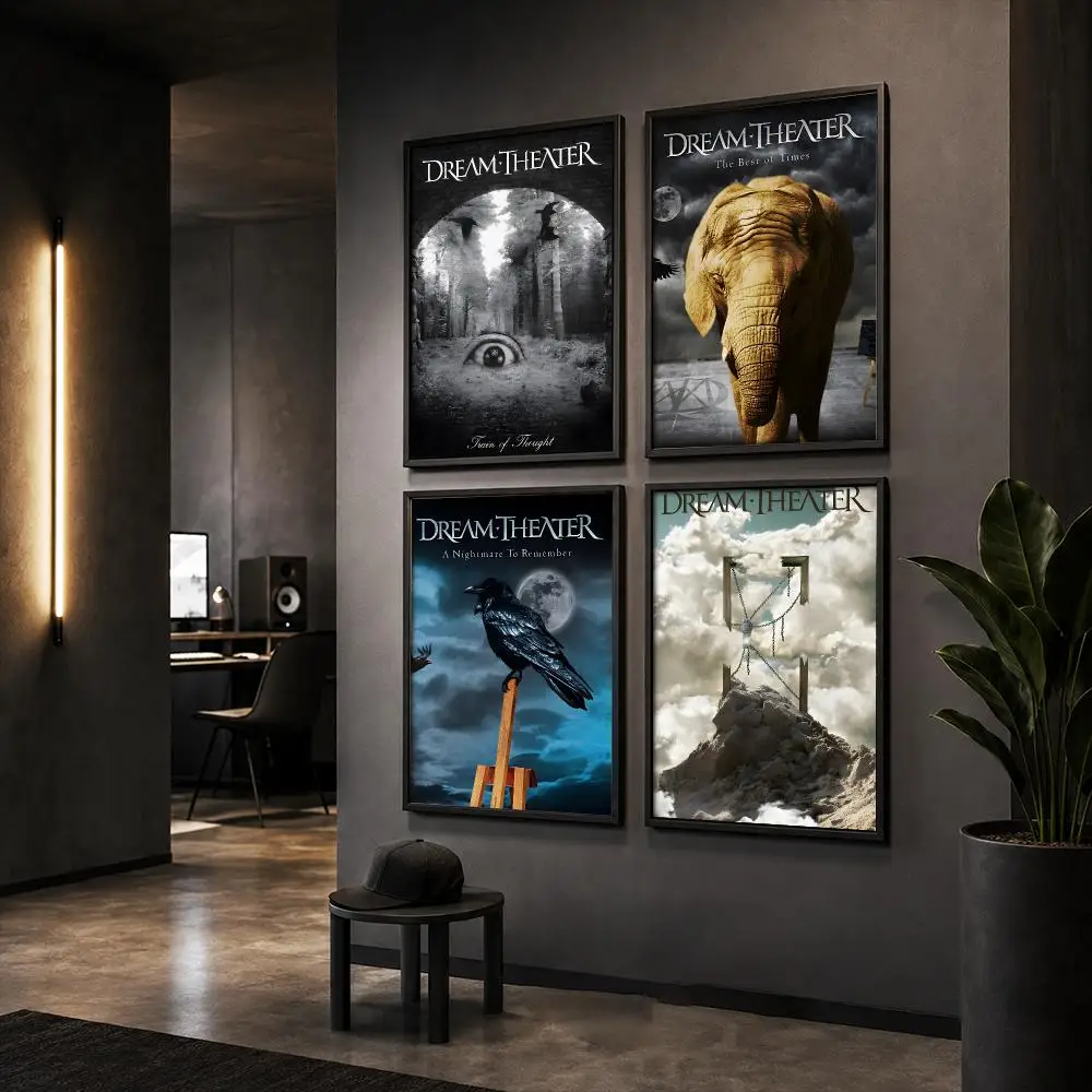Progressive Metal Band D-Dream Theater Poster Wall Art Print Sticker for Bedroom Living Room Dorm Office Modern Home Decor