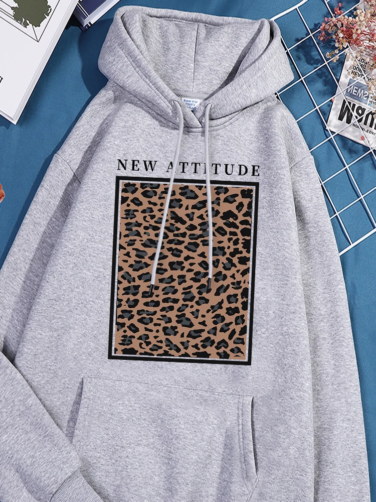 

New Attitude Printing Womens Sportwear Basics Trendy Hoodies Leisure Drawstring Daily Tracksuit Simplicity Oversized Clothing