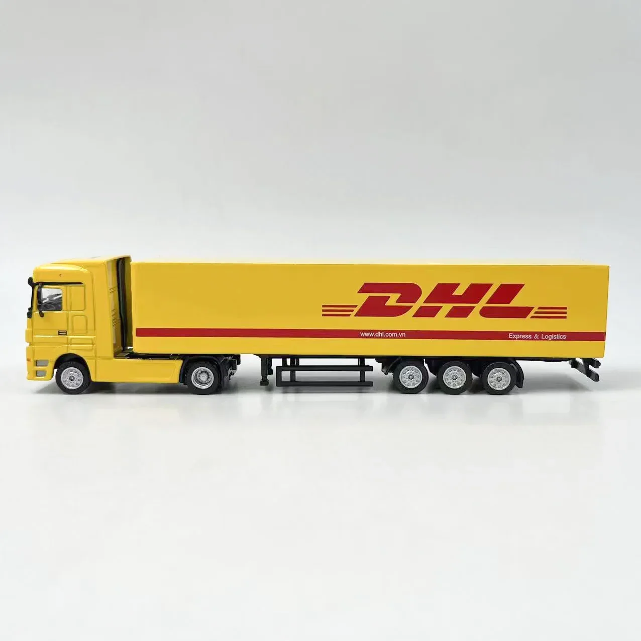 

1/87 Container Truck DHL High Simulation Alloy Container Truck Model Toy Child Toy Gift Collection Display