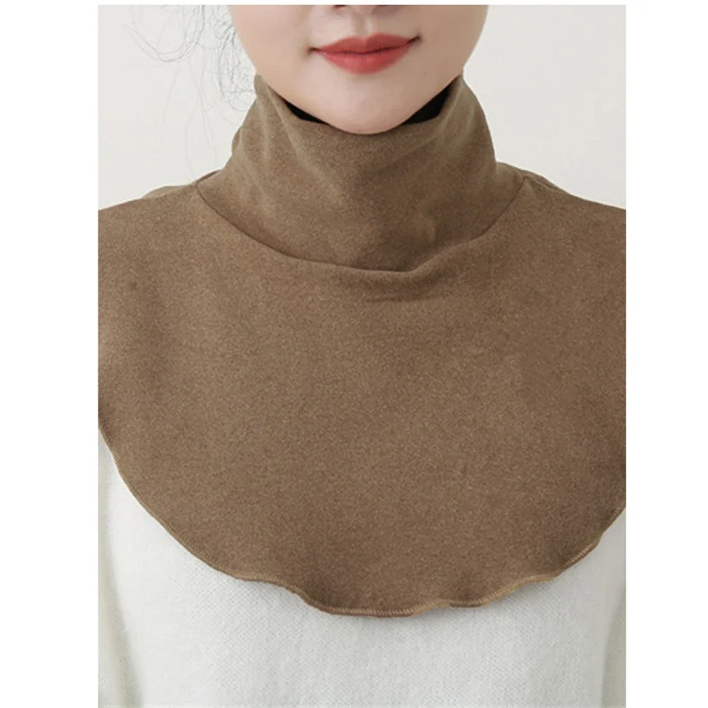 Couverture de cou en velours doux, couverture Hijab du Ramadan, faux col complet, col haut, foulards à col roulé, Extensions d'enveloppe, demi-hauts