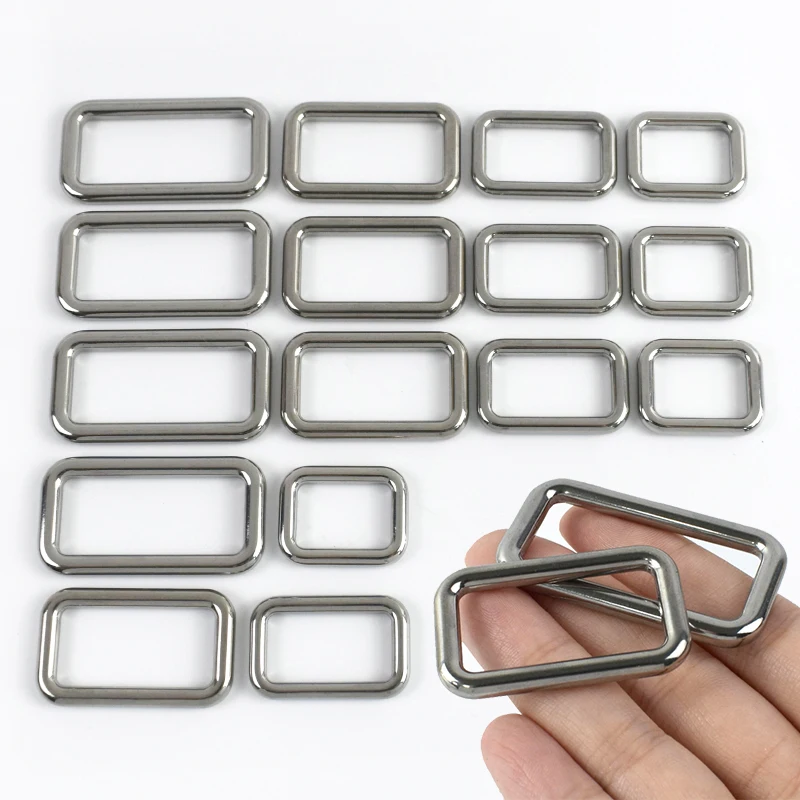Edelstahl Tasche Ring Schnallen Handtasche Strap O D Ringe Quadratische Metall Schnalle Verschlüsse Hundehalsbänder Verschluss Schlaufen DIY Zubehör