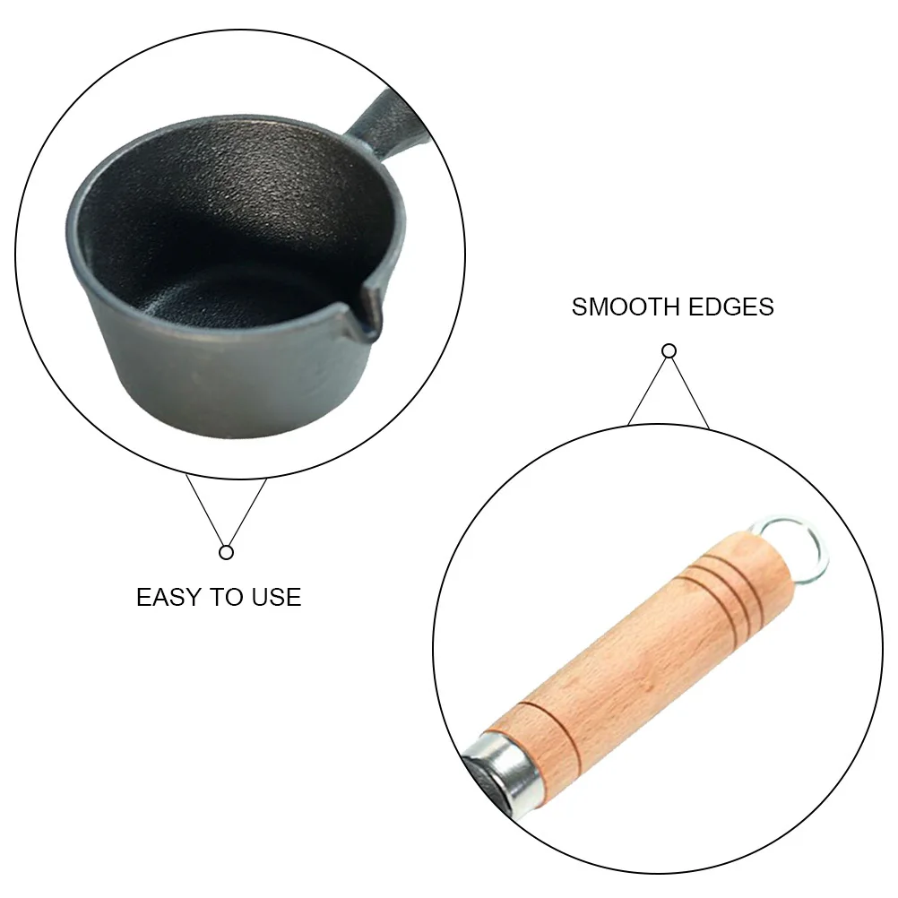 Mini Egg Frying Pan Long Handle Ergonomic Design Nonstick Cooking Pot For Milk Butter Chocolate Melting Multi-Functional