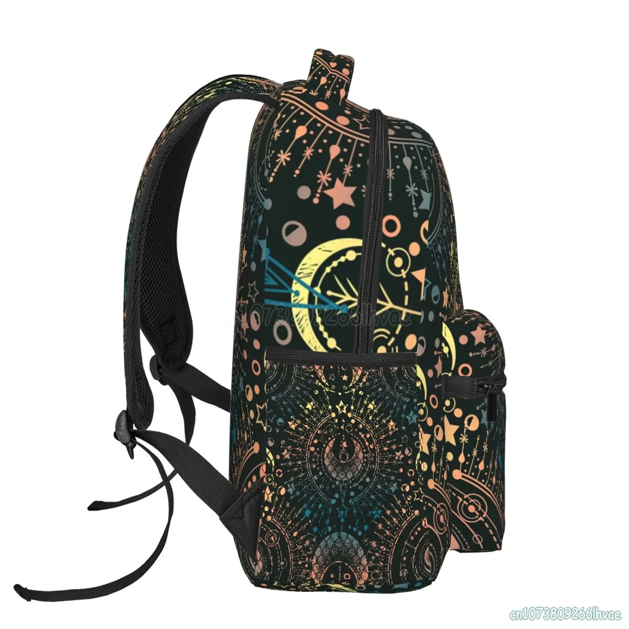 Moon & Star Alchemy Magical Backpack School Book Bags Student Laptop Backpack Casual Durable Lightweight Travel Sports Daypacks