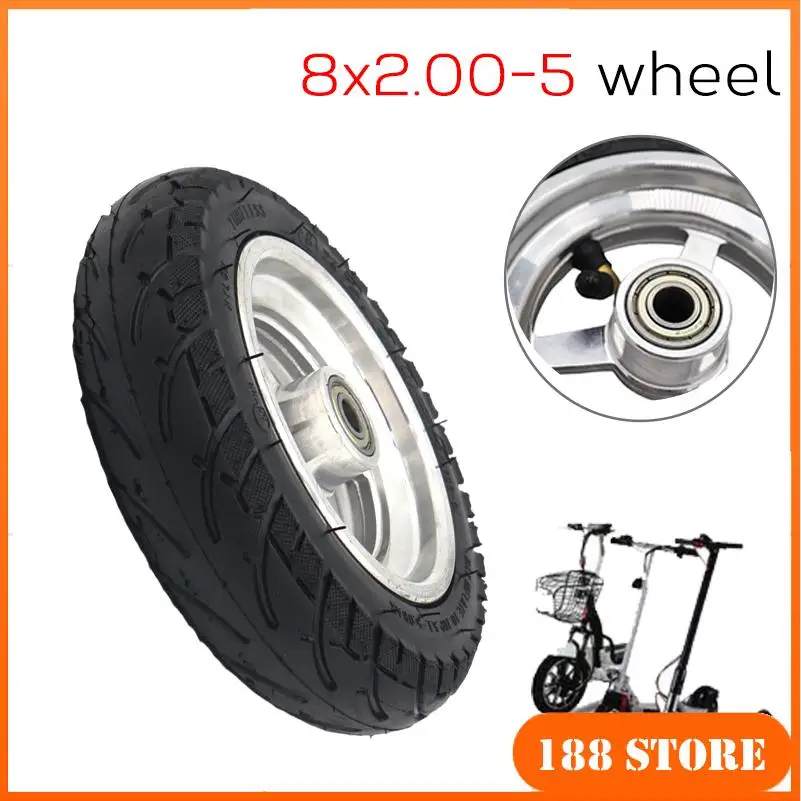 Gute Qualität 8x2,00-5 Tubeless Reifen Rad Reifen 8*2,00-5 Radnabe Pocket Bike MINI Bike Elektrische Rollstuhl Rad Motor