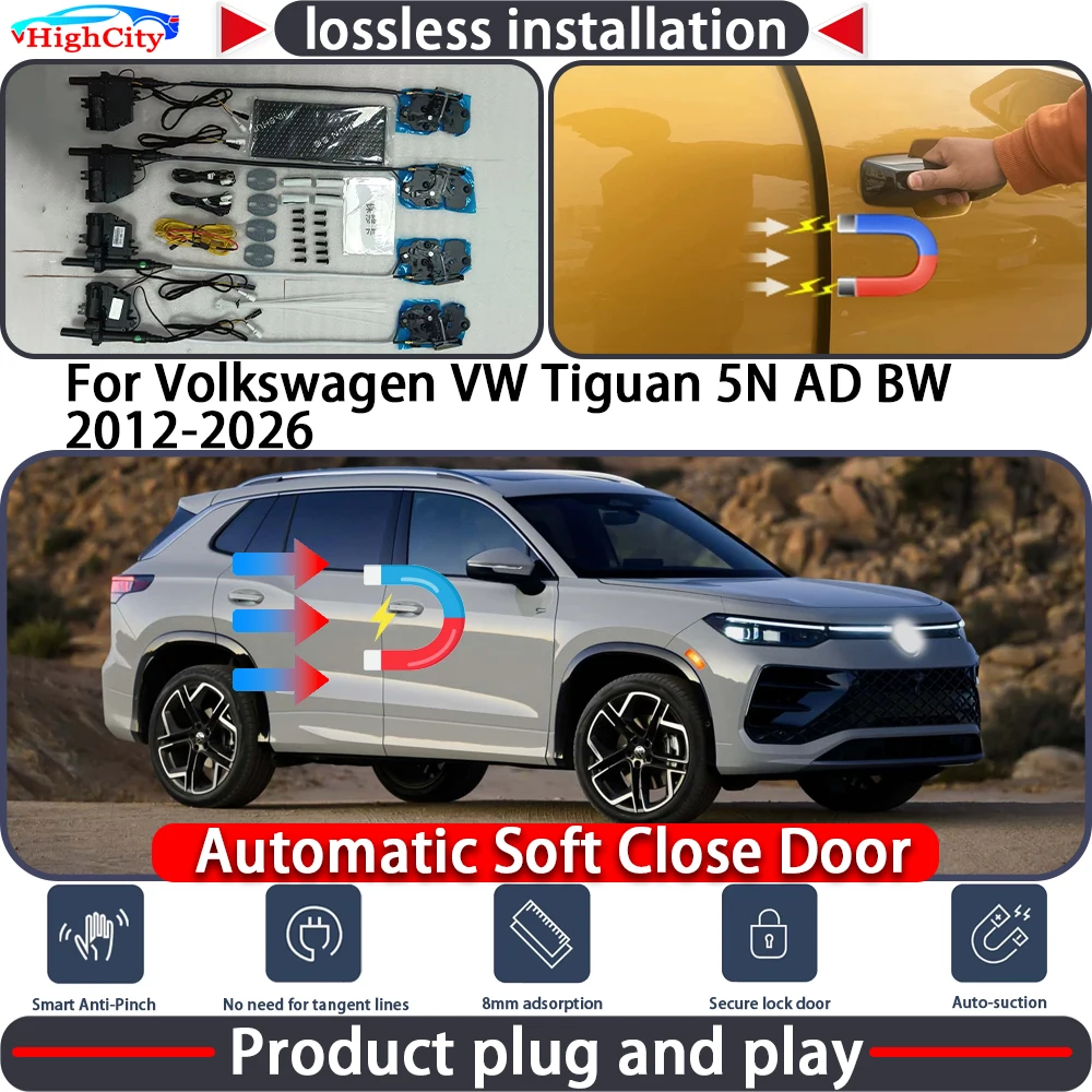 

Electric Closing Door Lock Actuator for Volkswagen VW Tiguan 5N AD BW 2012-2026 Soft Close Power Latch System Auto Pull Door