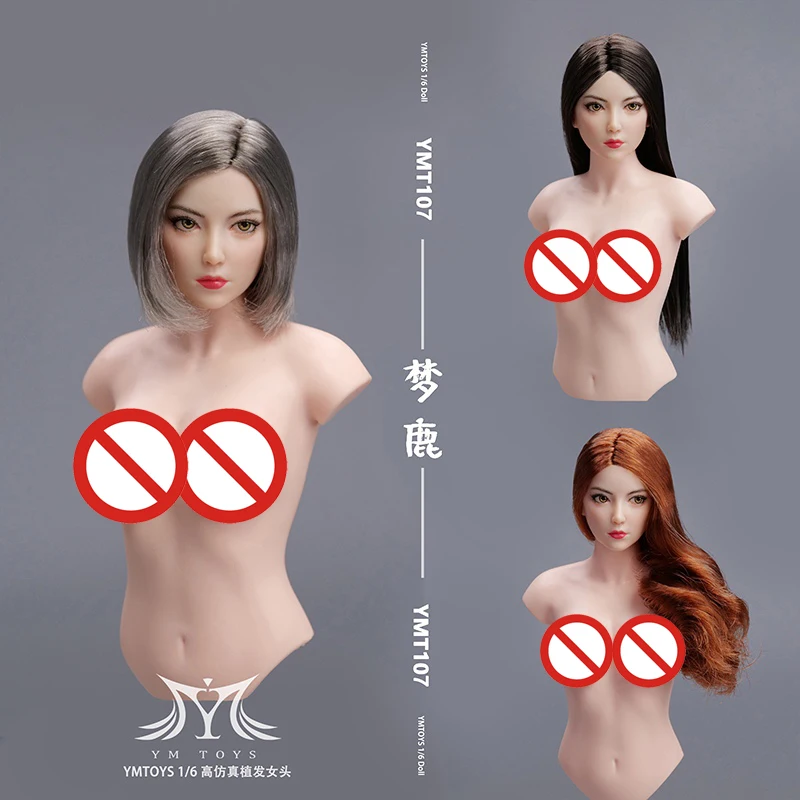 in Stock YMTOYS YMT107 1/6 Beauty Meng Lu Big Eyed With Movable Transplant Head Sculpture Expression For 12” TBl Figure Body