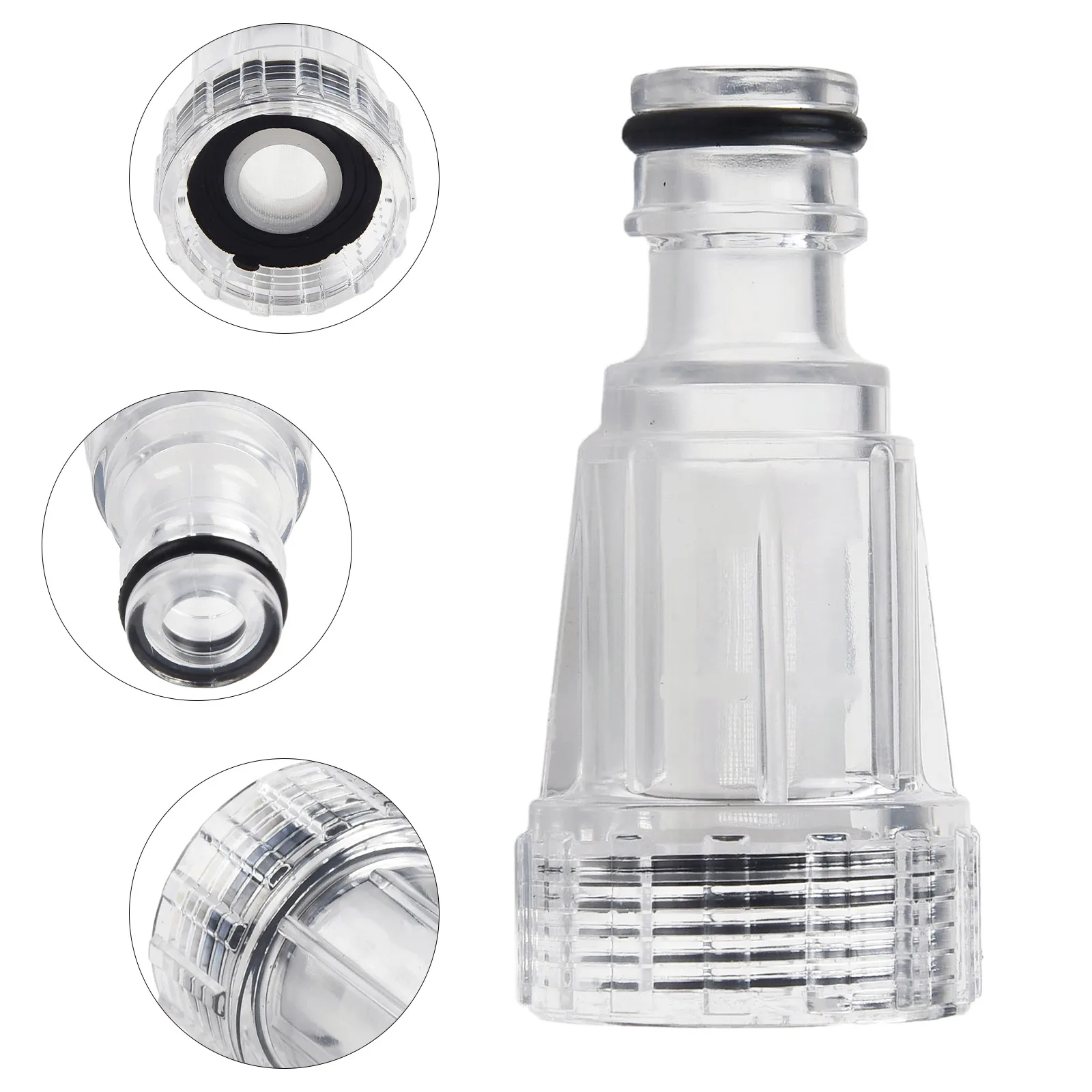 Convenient Water Inlet Connector with Filter, Protects Pressure Washer, Quick and Tool Free Installation, Sturdy ABS Material
