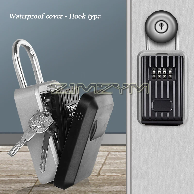 Imagem -03 - Senha Chave Cofre Portable Lock Box Grande Capacidade tipo de Gancho Inteligente ao ar Livre Tampa Impermeável