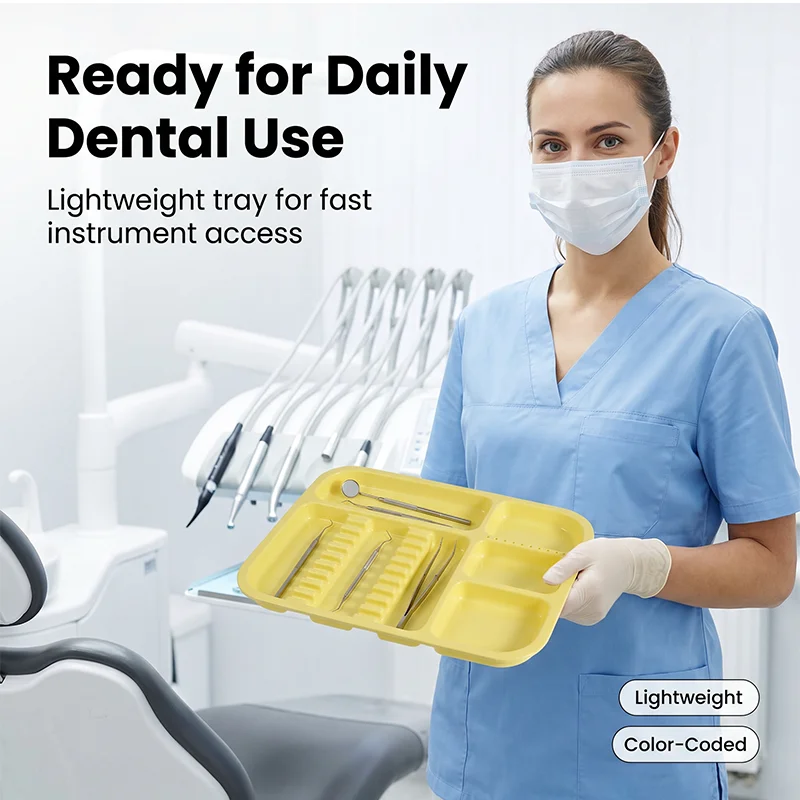 1pc Dental Instrument Tray Separate Tray Autoclavable Colorful Plastic Divided Split Trays for Medical Tattoo Dentistry Tools