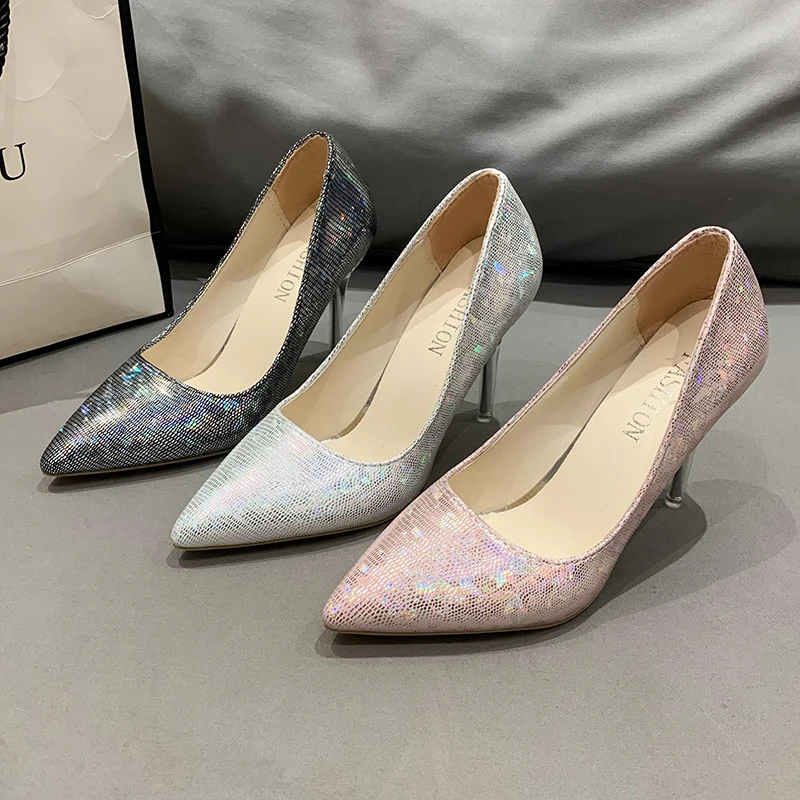 High Heels Women Trend 2023 Stilettos Pointed Toe Sexy Elegant Dress Shoes Party Luxury Designer Fetish Pumps Strip Pole Dance