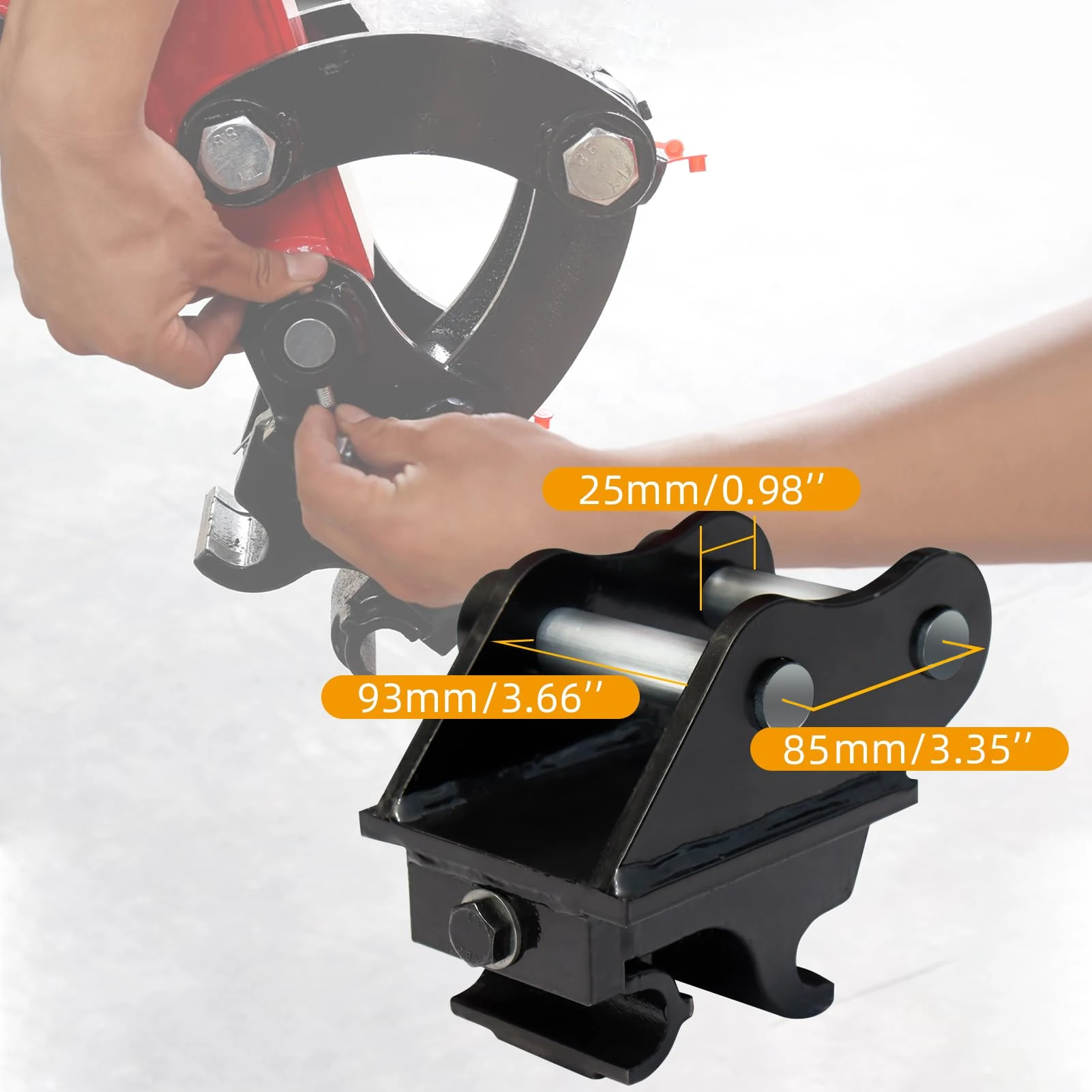 USA VOORRAAD Mechanische Quick Hitch Mini Graafmachine Bijlagen voor 0.8ton-1.5ton Mini Graafmachines Gratis Verzending