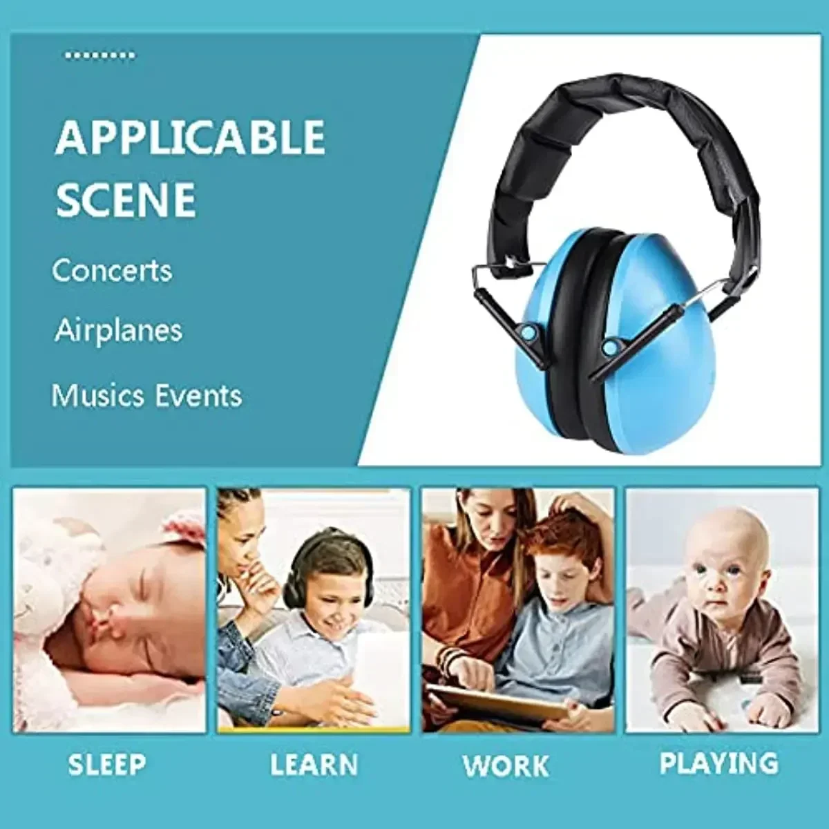 Anti Noise Child Earmuff Baby Ears Protection Children Sleep Ear Stretcher Headphones Sleeping Earplugs