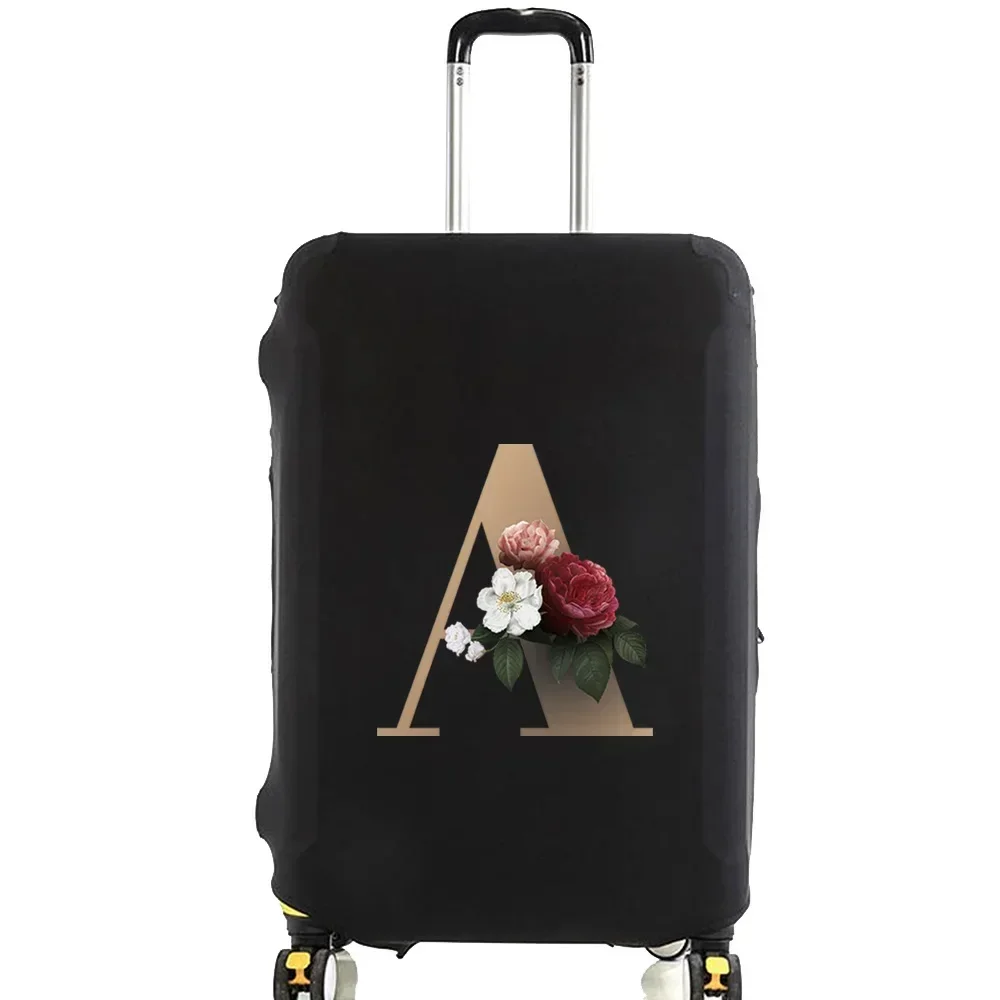 الأمتعة الغطاء الواقي غطاء غبار المضادة للخدش المحمولة حقيبة جذع أصحاب حالة إكسسوارات السفر طباعة الحروف الذهبية