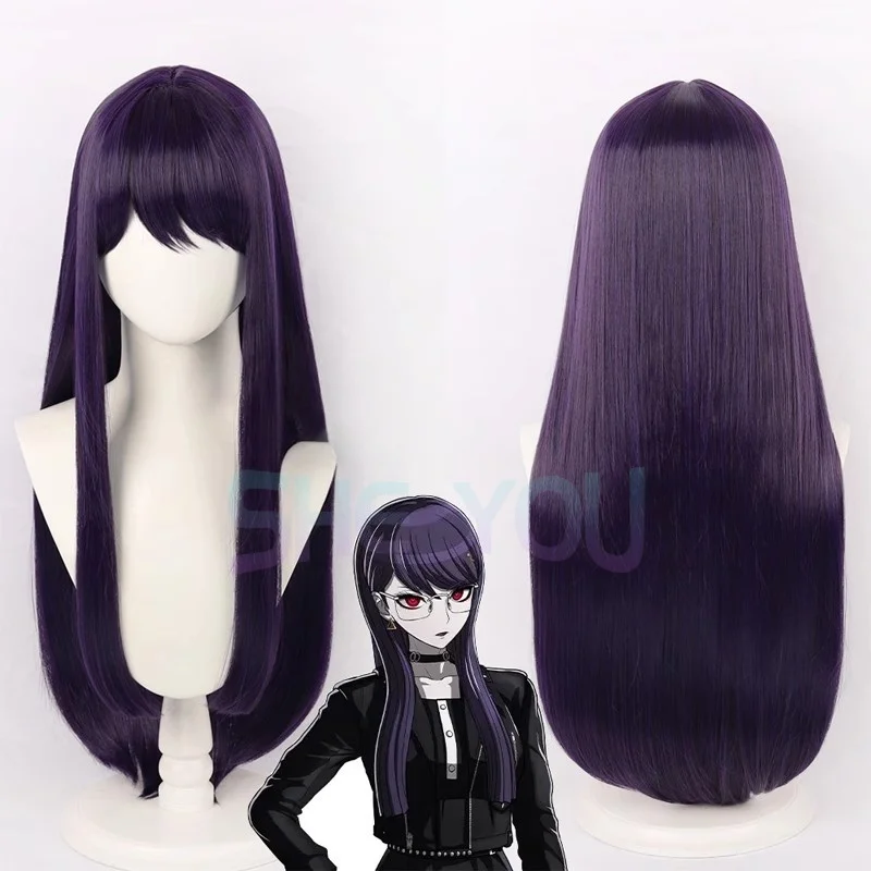 

Shizuhara Hiruko Cosplay Wig The Hundred Line Last Defense Academy Purple Long Hair Fiber Hair + Wig Cap Halloween Party Cos