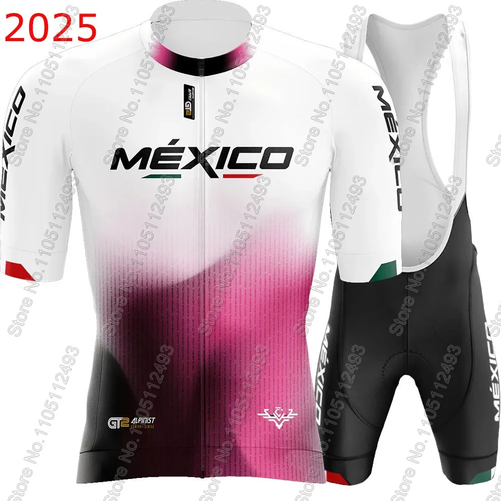 Mexico 2025 Cycling Jersey Set Summer Mexican Men Clothing Road Bike Shirts Suit Bicycle Bib Shorts MTB Ropa Maillot - Image 4