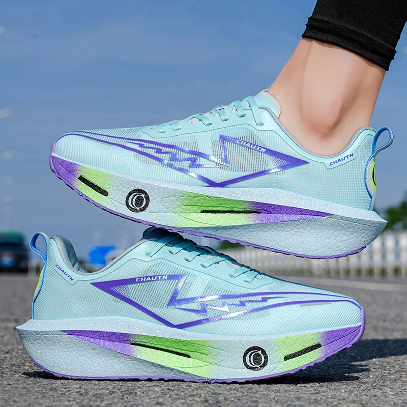 

Men's Summer New Racing Running Shoes, Mesh Breathable Soft Sole Low-top Trendy Casual Sneakers