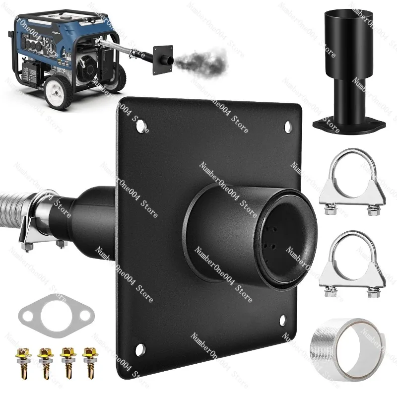 

Generator Exhaust ExpansionSilencer Kit with Insulated Through-Wall Mounting Plate Suitable for Most Generators