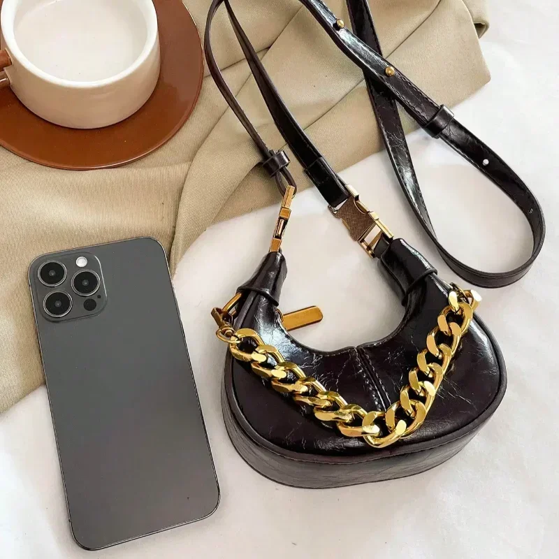 حقيبة يد صغيرة عصرية، حقيبة كتف أنيقة ذات ملمس أنيق وبسيط، حقيبة كاجوال جديدة بمقبض علوي للنساء #4