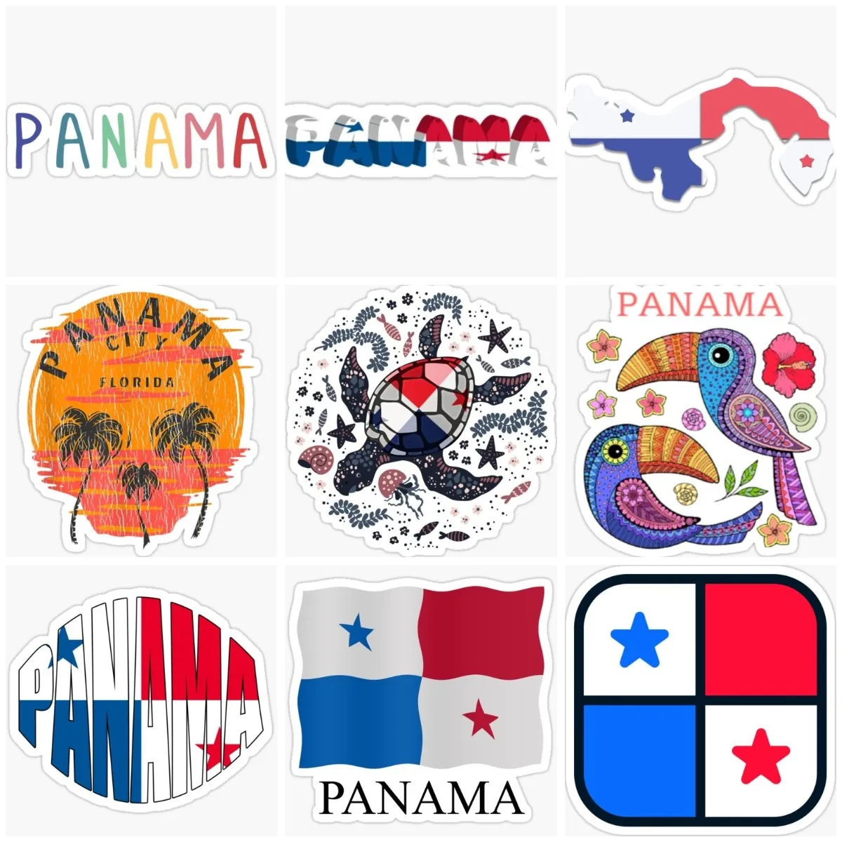 

Panamanian PAN Flag Map Sticker Window Car Bumper Accessories Laptop Truck Wall Moto Glass Helmet Camper Bicycle Van Decal PVC