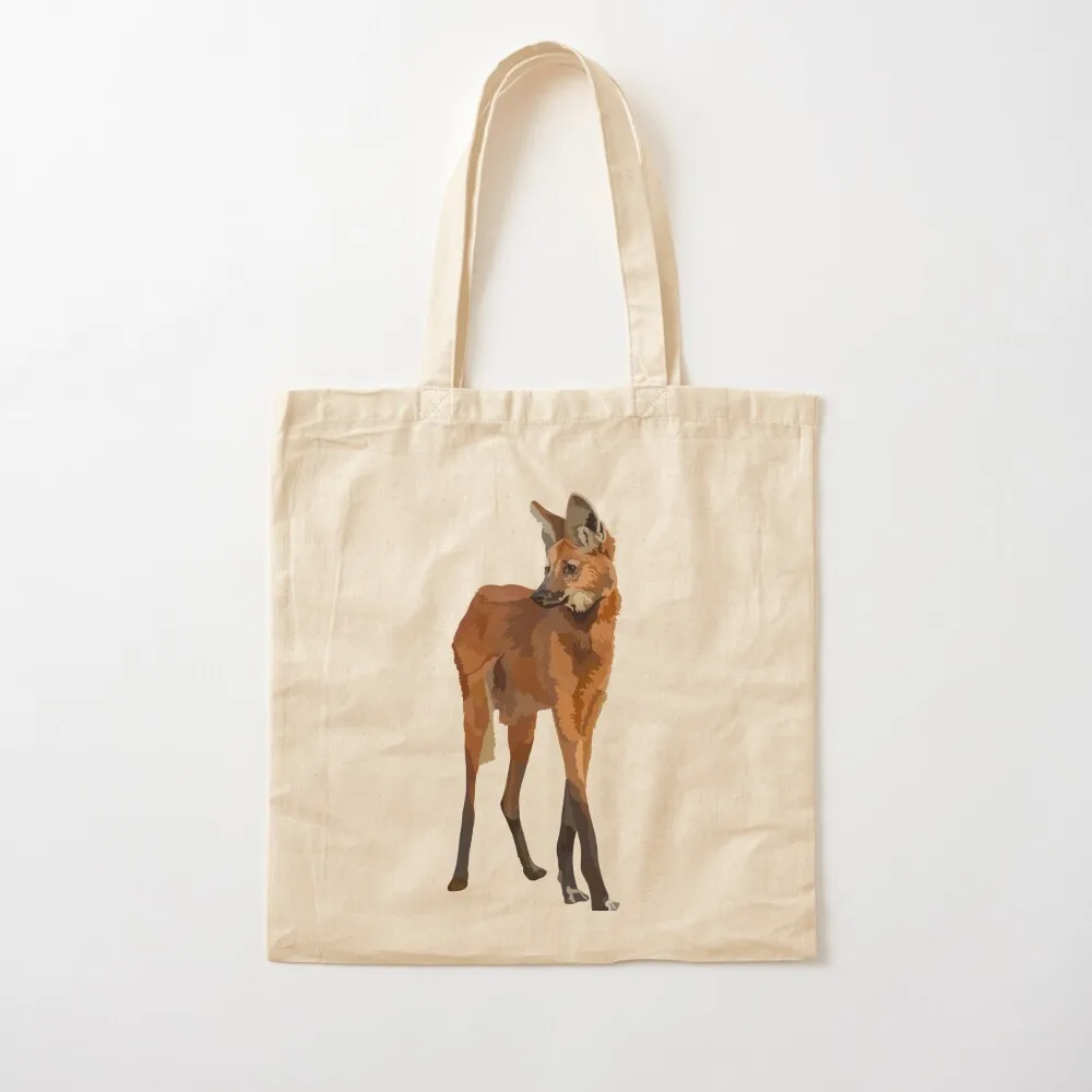 

M is for Maned Wolf Tote Bag shopping cart bags university shopper bag Canvas