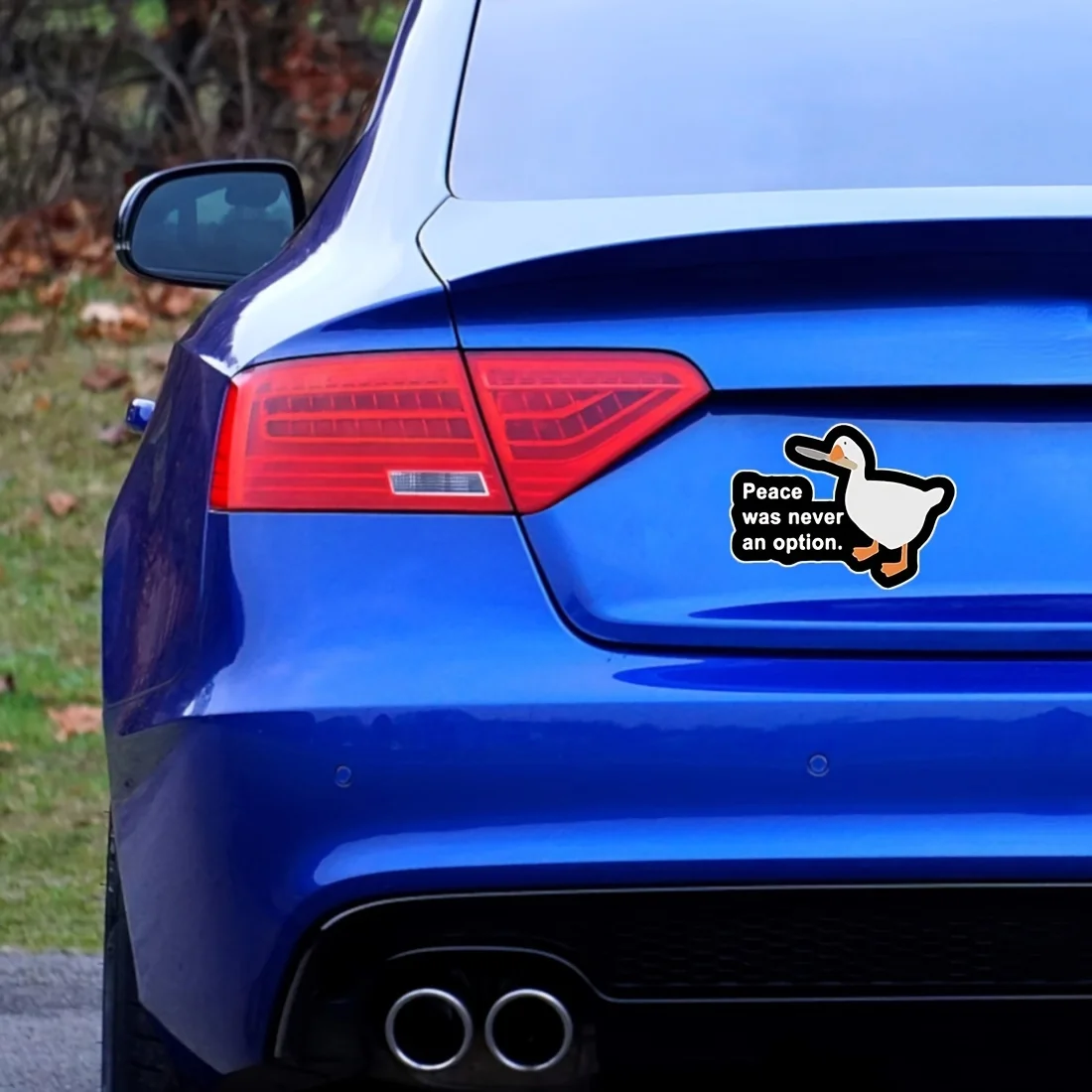 

Peace Was Never An Option Sticker Outdoor Rated Vinyl Sticker Decal For Car, Windows, Bumpers, Laptops Or Crafts 5