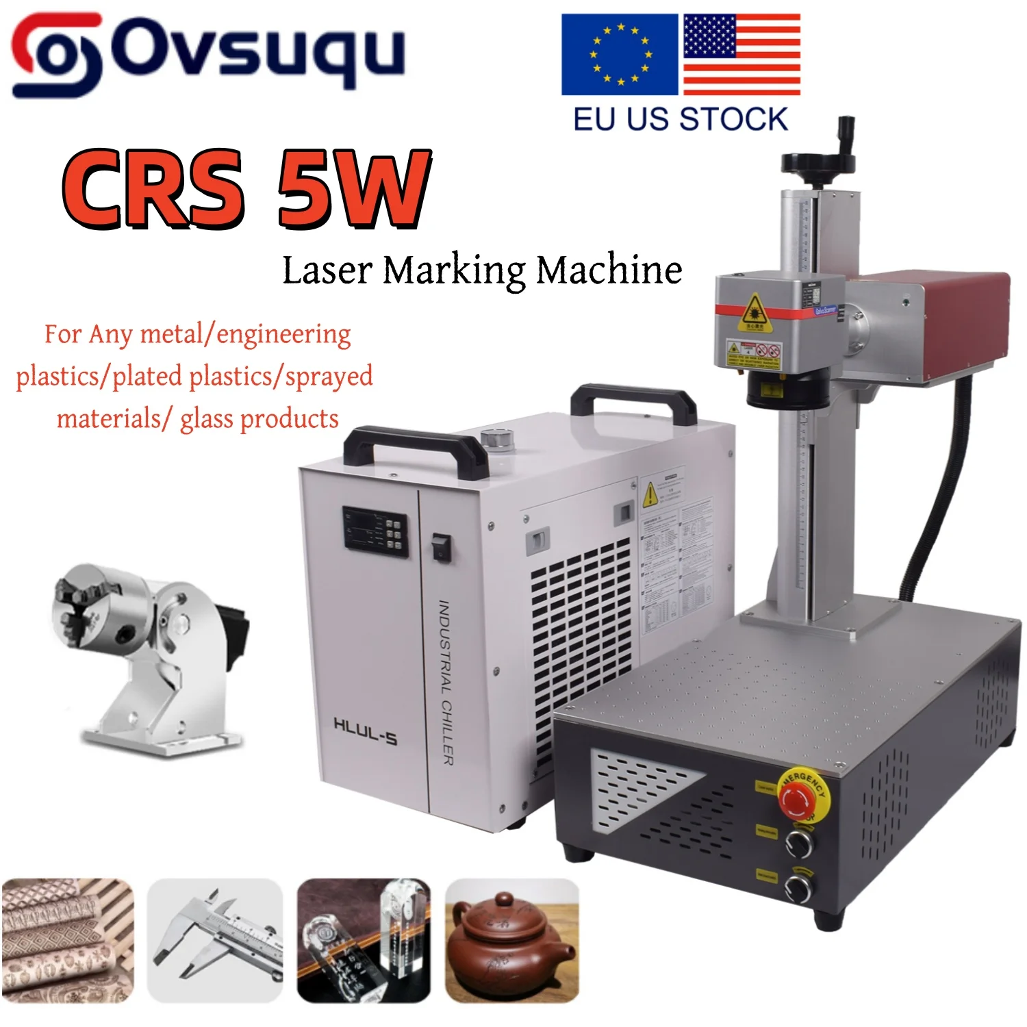 

CRS 5w High Efficiency UV Laser Marker 355nm UV Laser Engraving Machine for Metal/ Glass /Wood/ Acrylic/ PVC Cold Water Tanks