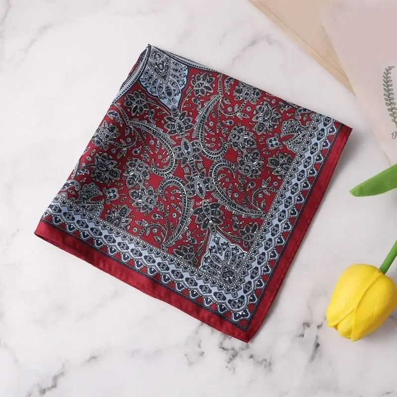 

A0KD Нагрудный платок с цветочным принтом для спорта, путешествий, работы, жениха, свадьбы, выпускного вечера