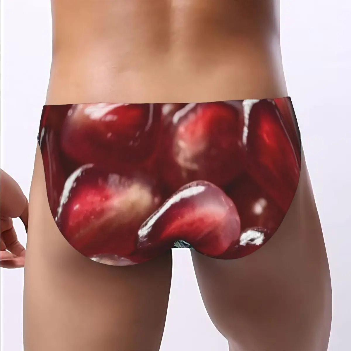 Juicy Red Pomegranate Men's Underwear Soft Breathable Briefs Sexy Male Panties High Quality Ropa Interior