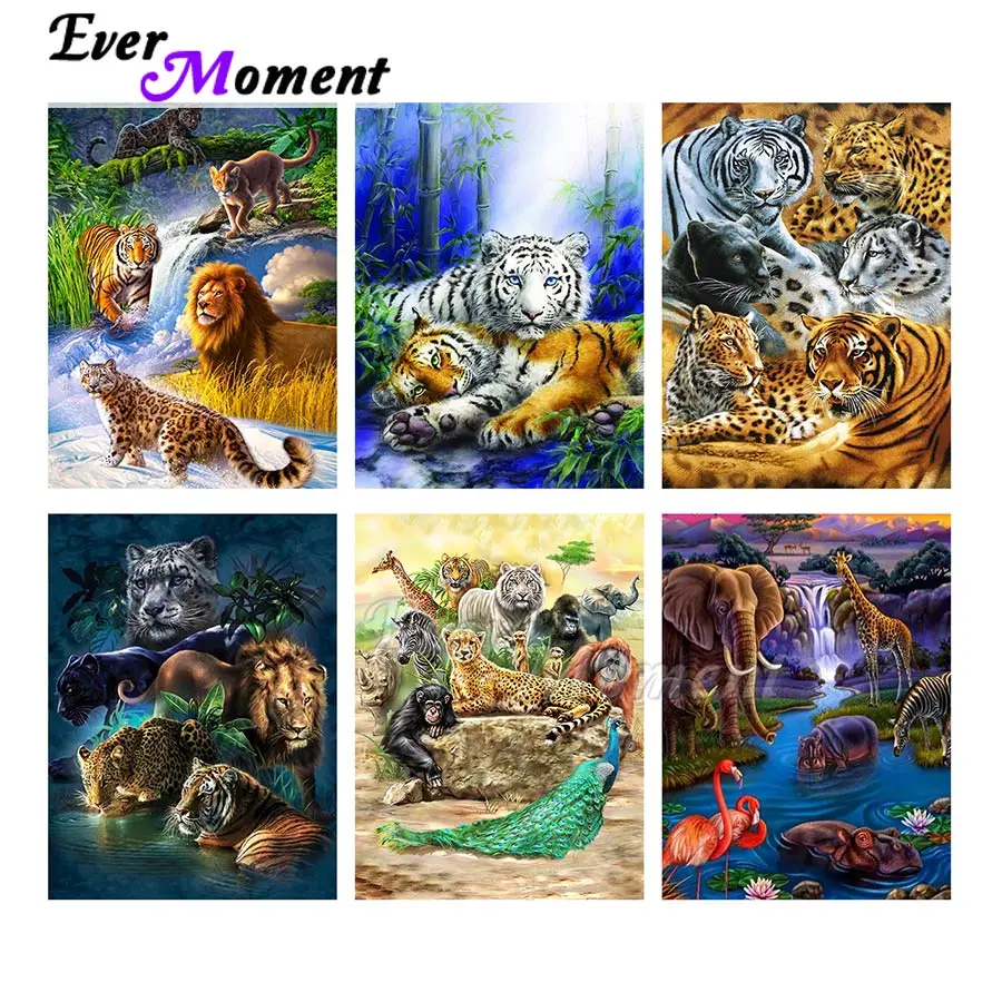 Ever Moment Diamond Painting Animal Brilliant Picture Full Square Resin Drill New Arrival Wall Art Handicraft 3F2457