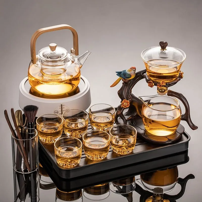 Glass Automatic Tea Set  Lazy Tea Maker  High End Magnetic Suction Teapot