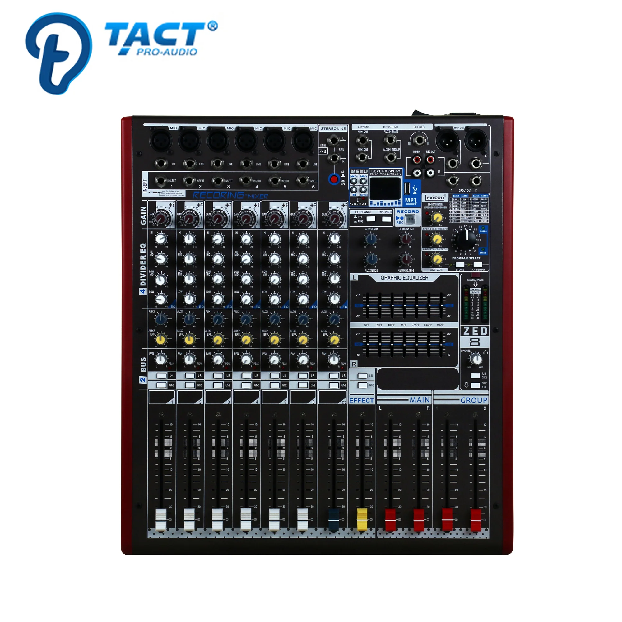 

China Factory Direct Sale Dj Mixer Professional Sound 8 Channel Audio Console Mixer