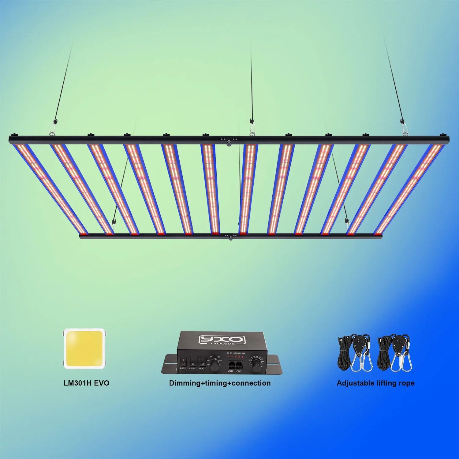 Lampada per Crescita Piante Regolabile 240W 320W 650W 1000W 1200W LM301H EVO per Crescita di Piante Acquatiche da Interno