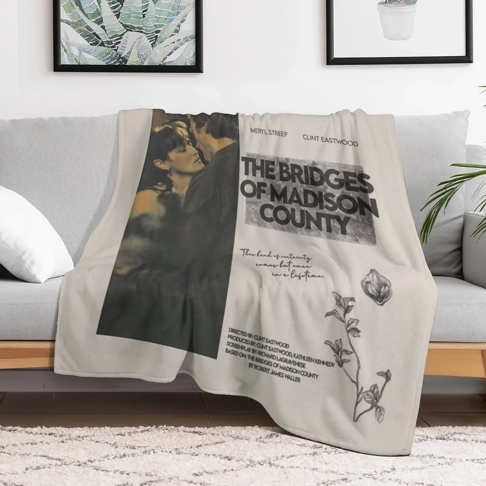 Bridges of Madison County Throw Blanket Multi Use Warm Blanket for Living Room Bedroom
