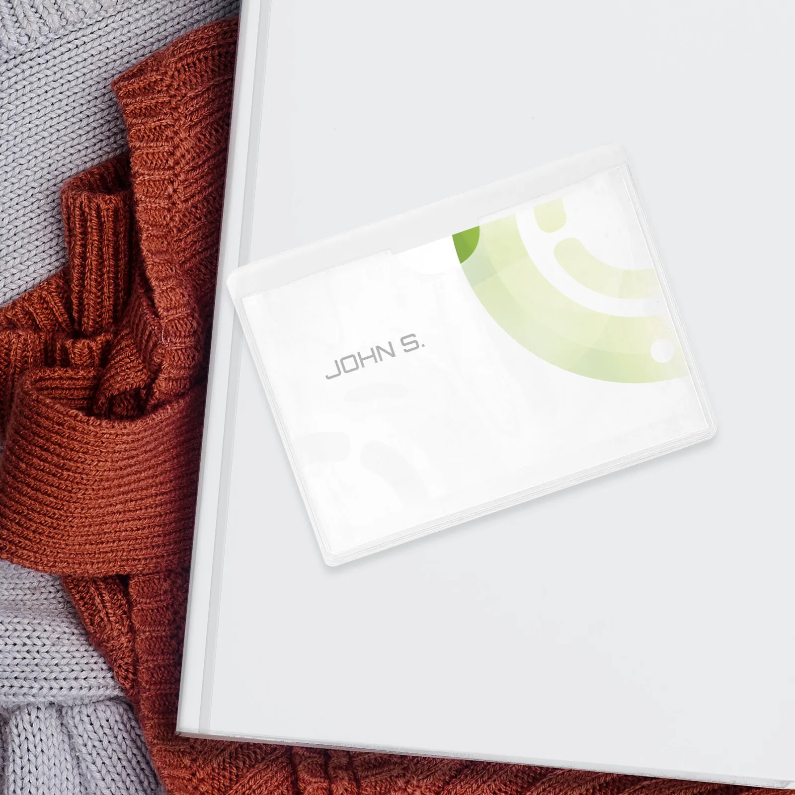 

100 шт. прозрачных самоклеящихся чехлов для визиток из ПВХ, держатели для индексных карточек, для блокнотов, ноутбуков, офисных органайзеров